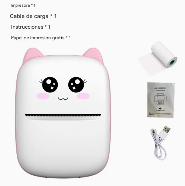 ⭐ MINI IMPRESORA PORTATIL DE GATITO